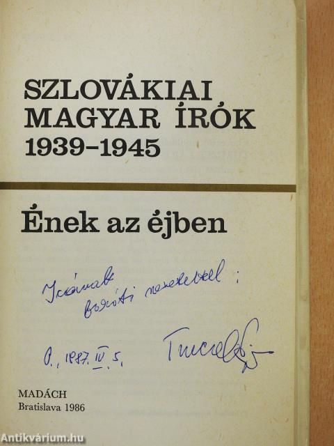 Ének az éjben (dedikált példány)