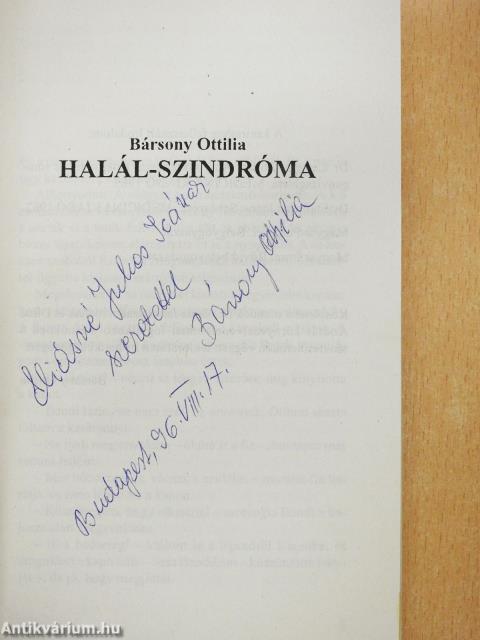 Halál-szindróma (dedikált példány)