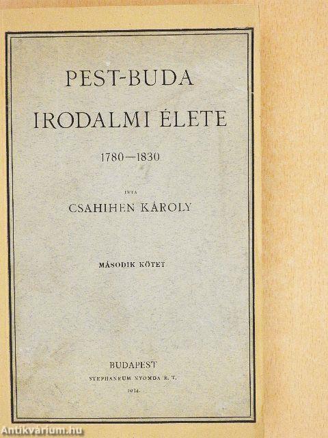 Pest-Buda irodalmi élete II.