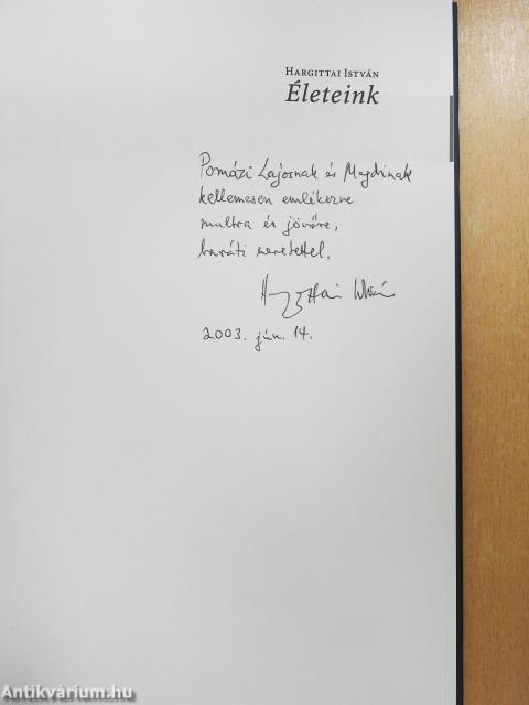 Életeink (dedikált példány)