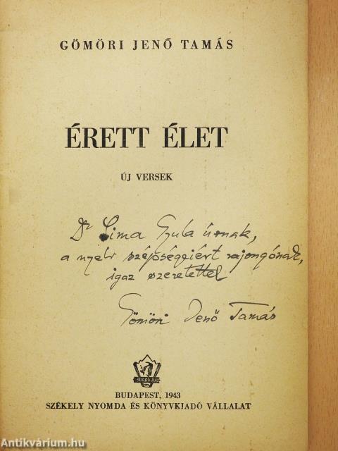 Érett élet (dedikált példány)
