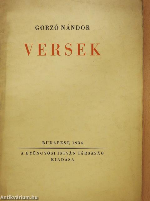 Versek (dedikált példány)