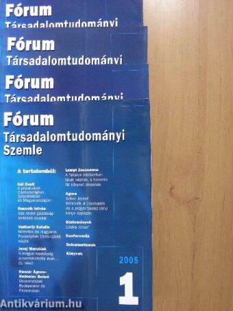 Fórum Társadalomtudományi Szemle 2005/1-4.