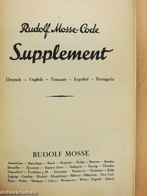 Rudolf Mosse-Code Supplement
