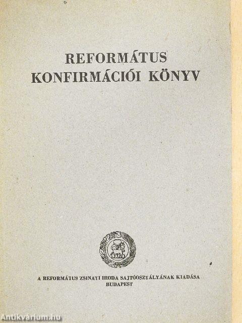 Református konfirmációi könyv