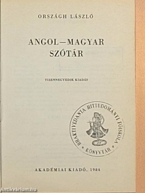 Angol-magyar szótár