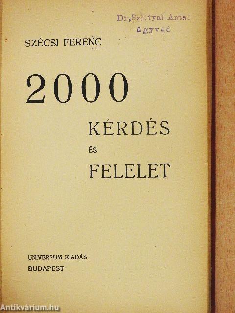 2000 kérdés és felelet