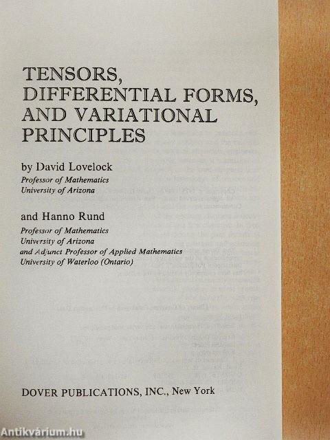 Tensors, Differential Forms, and Variational Principles