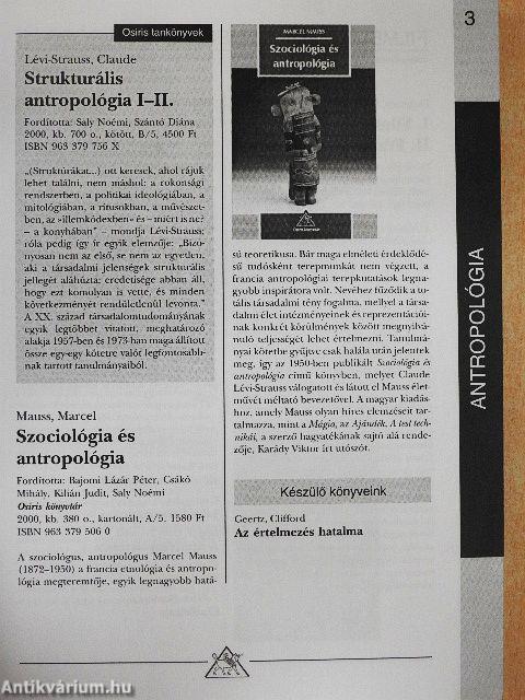 Osiris kiadó 2000. I. félév