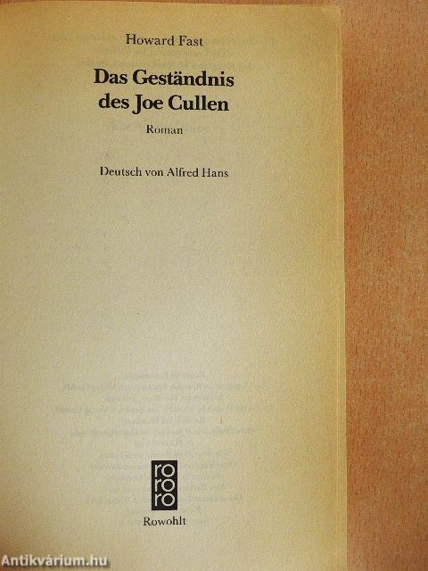 Das Geständnis des Joe Cullen