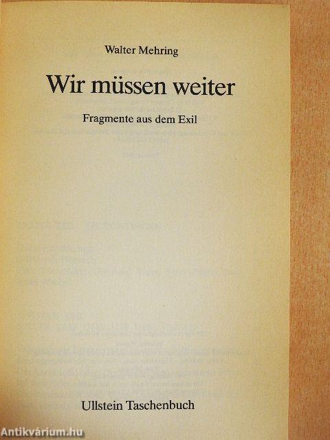 Wir müssen weiter
