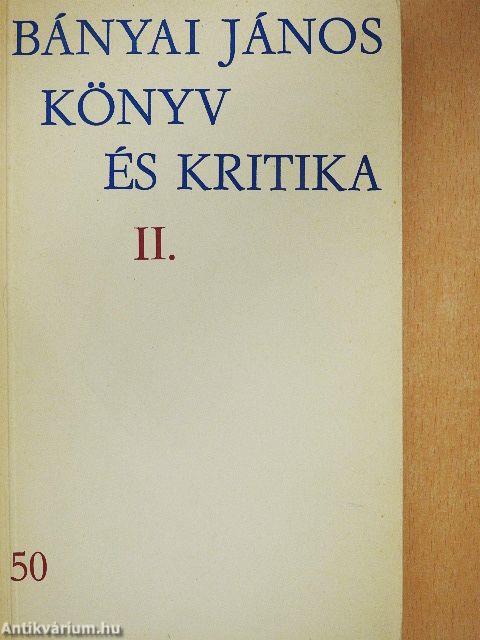 Könyv és kritika II.