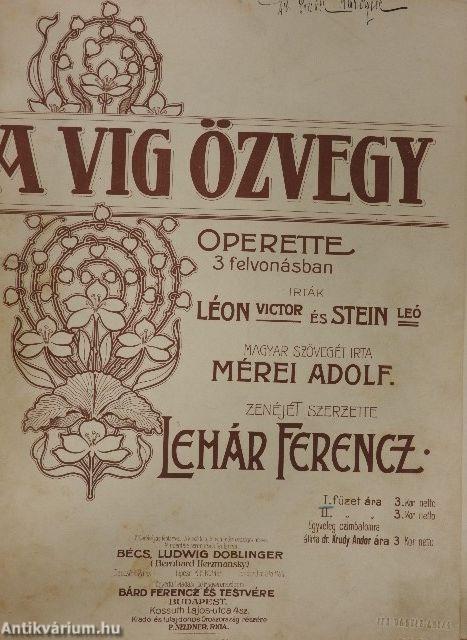 Operettek - egyedi kottagyűjtemény