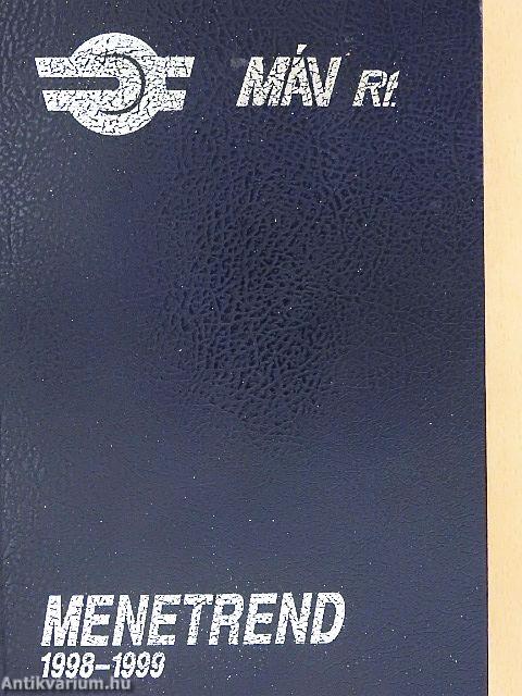 Hivatalos menetrend 1998-1999
