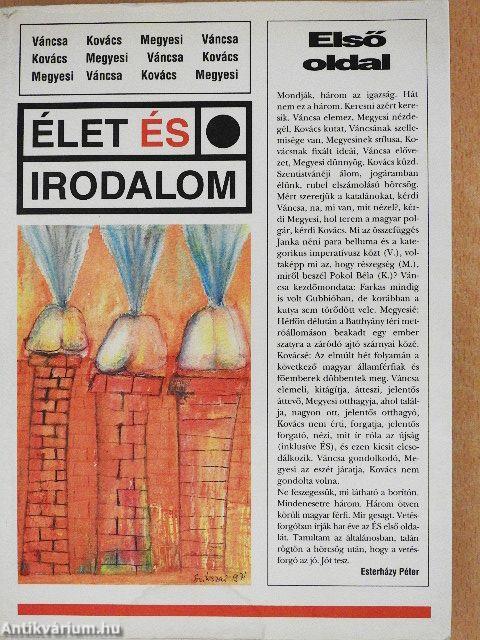 Élet és Irodalom - Első oldal