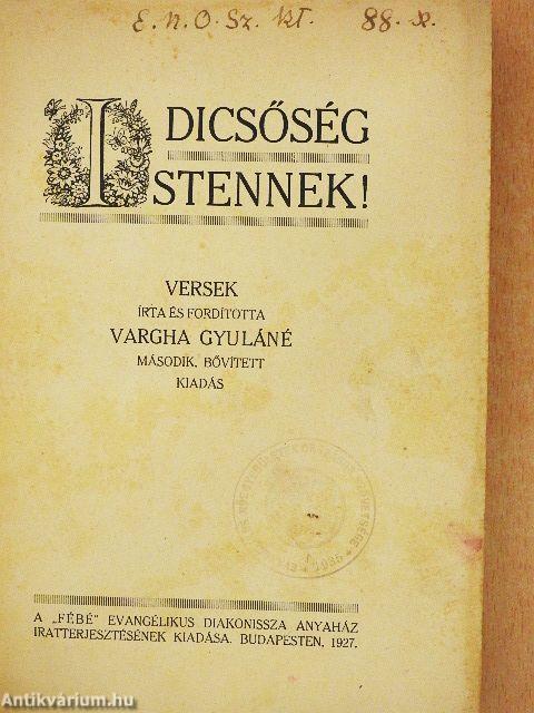 Dicsőség Istennek!