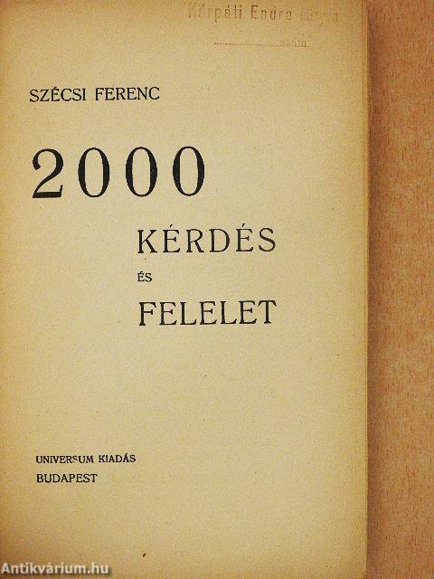 2000 kérdés és felelet