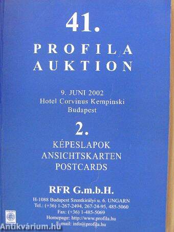Profila Auktion 41./2. - Képeslapok