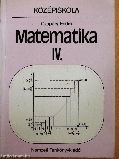 Matematika IV.
