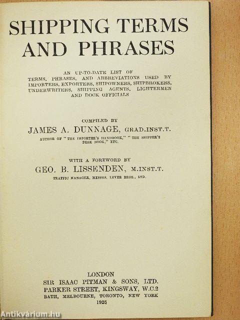 Shipping Terms and Phrases