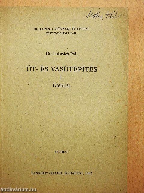 Út- és vasútépítés I.