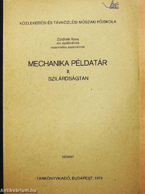 Mechanika példatár II.