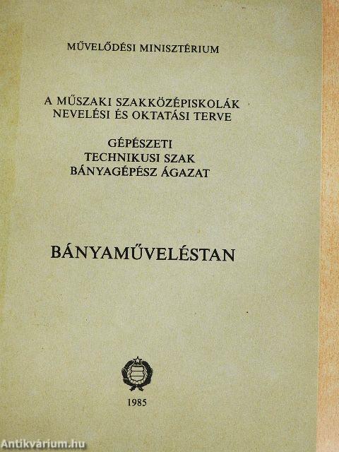 Bányaműveléstan