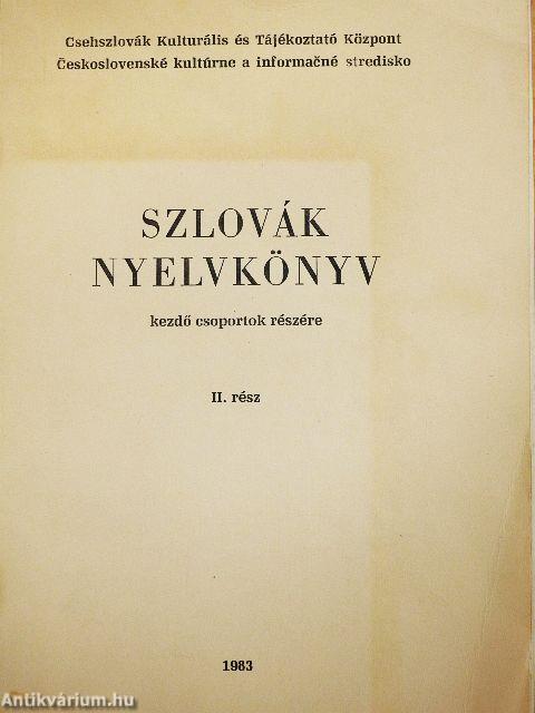 Szlovák nyelvkönyv II.