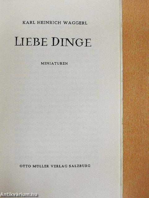 Liebe Dinge