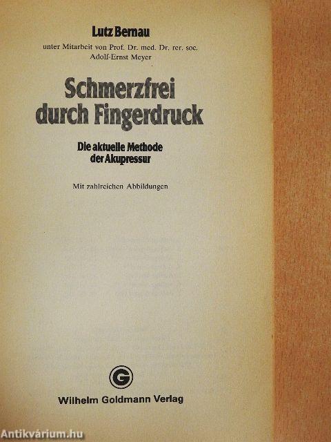 Schmerzfrei durch Fingerdruck