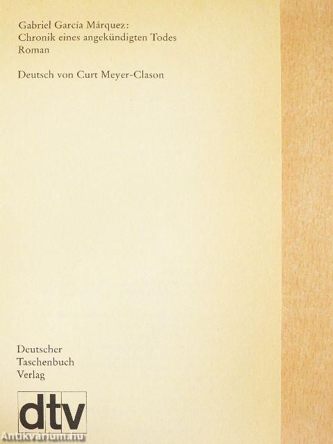 Chronik eines angekündigten Todes