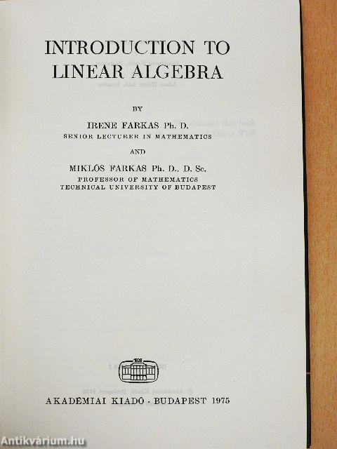 Introduction to Linear Algebra