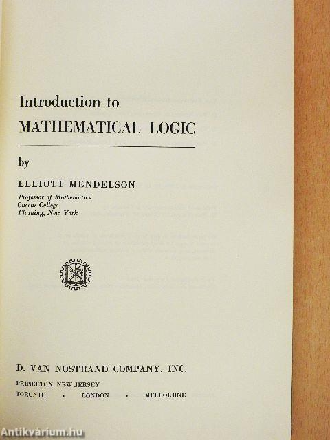 Introduction to Mathematical Logic