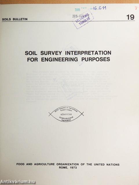 Soil Survey Interpretation for Engineering Purposes