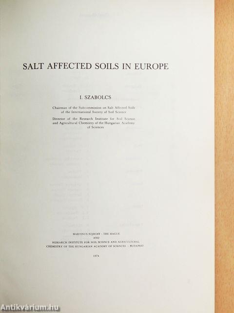 Salt Affected Soils in Europe