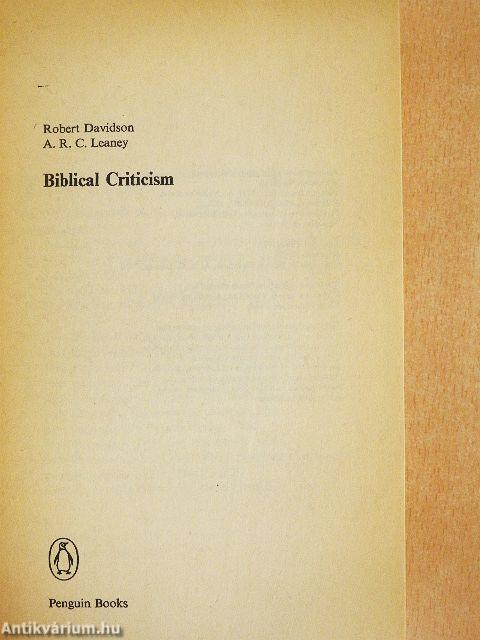 Biblical Criticism
