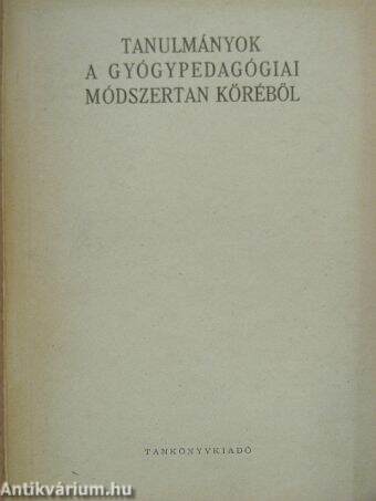 Tanulmányok a gyógypedagógiai módszertan köréből