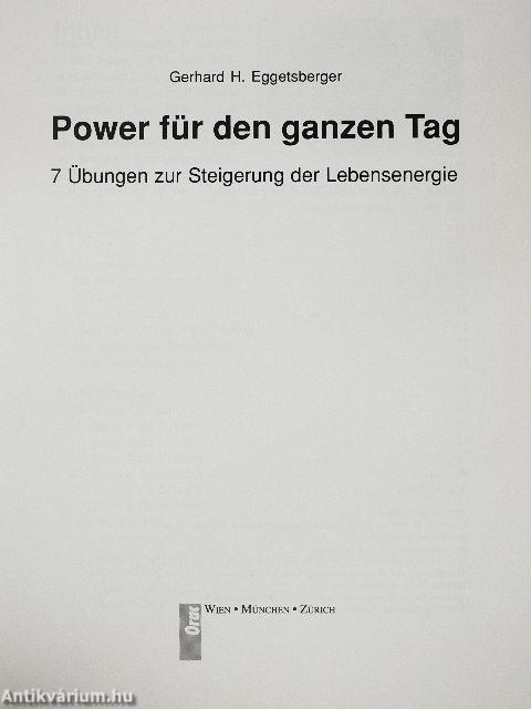 Power für den ganzen Tag