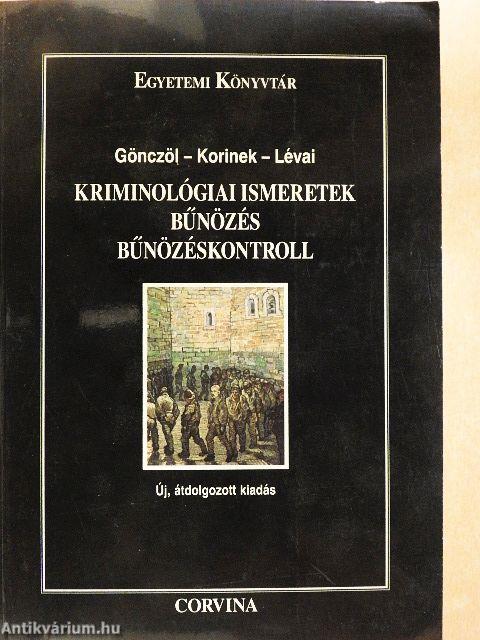 Kriminológiai ismeretek 