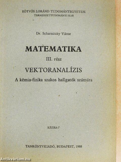 Matematika III.