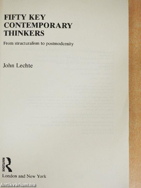 Fifty Key Contemporary Thinkers