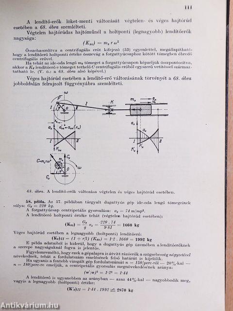 A gépek üzemtana