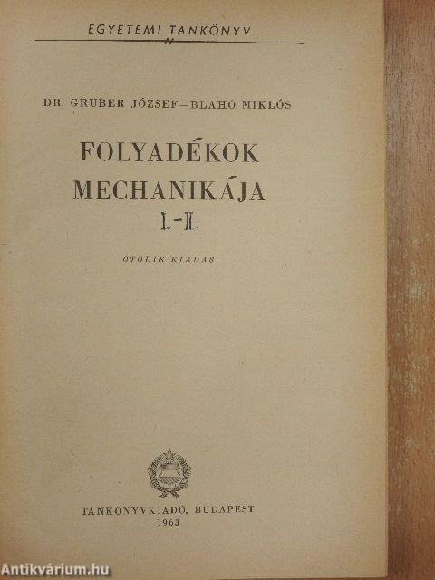 Folyadékok mechanikája 