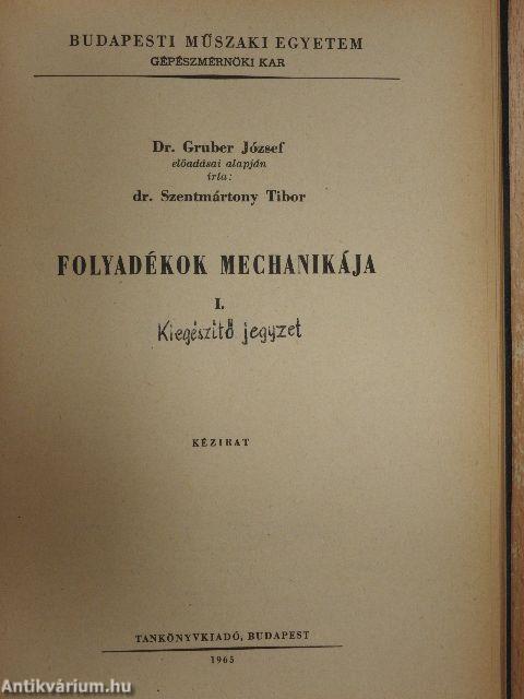 Folyadékok mechanikája 