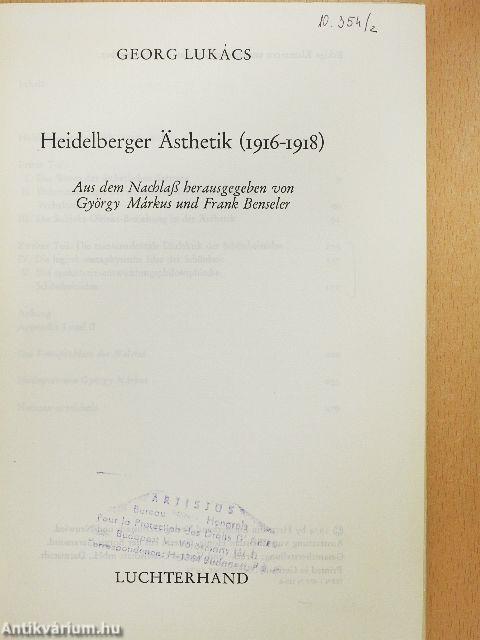 Heidelberger Ästhetik (1916-1918)