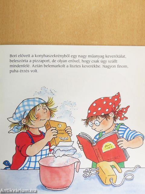 Bori pizzát süt