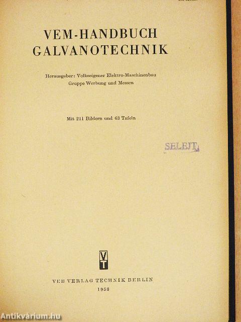 Vem-Handbuch Galvanotechnik