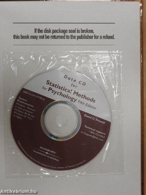 Statistical Methods for Psychology - CD-vel