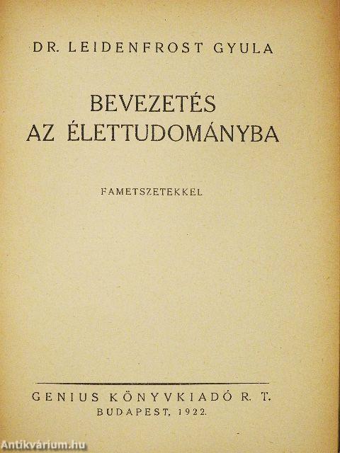 Bevezetés az élettudományba