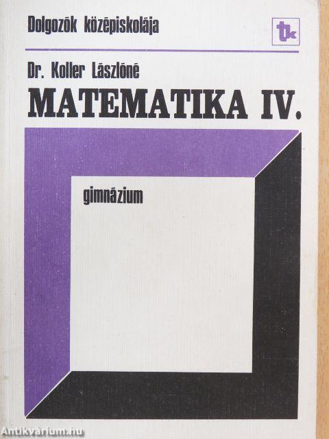 Matematika IV.
